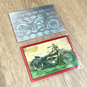VINTAGE HARLEY-DAVIDSON Motorcycle Card Lot Of 2ea
